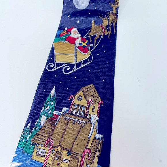 💕2/$20💕 Santa Claus North Pole Christmas Eve Neck Tie - Picture 4 of 8